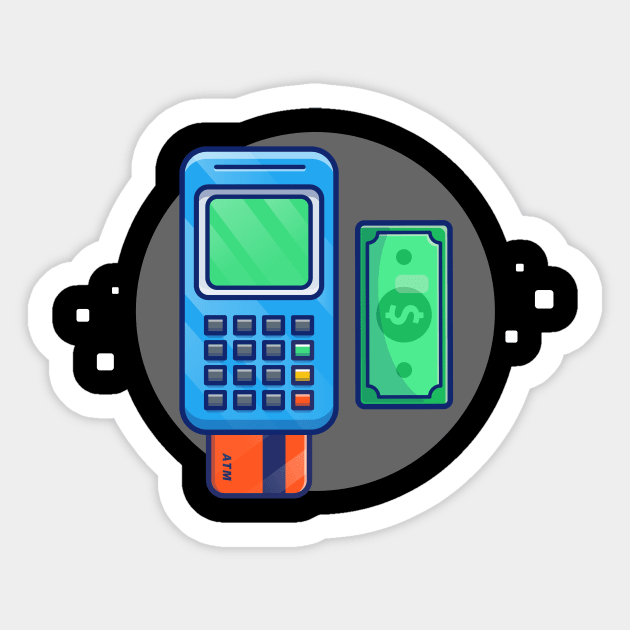 Electronic Data Capture With Bank Card And Money Cartoon Sticker by Catalyst Labs